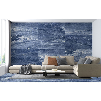Ocean Blue Luxury Polished Porcelain Tile 600x1200 Job Lot